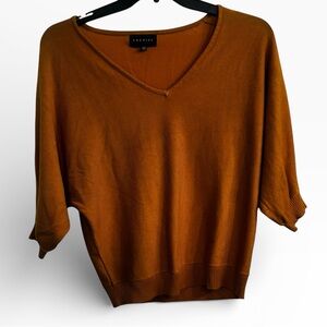 Premise Brown V-Neck Sweater, Size Large
